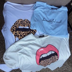 Three Shein T-shirts